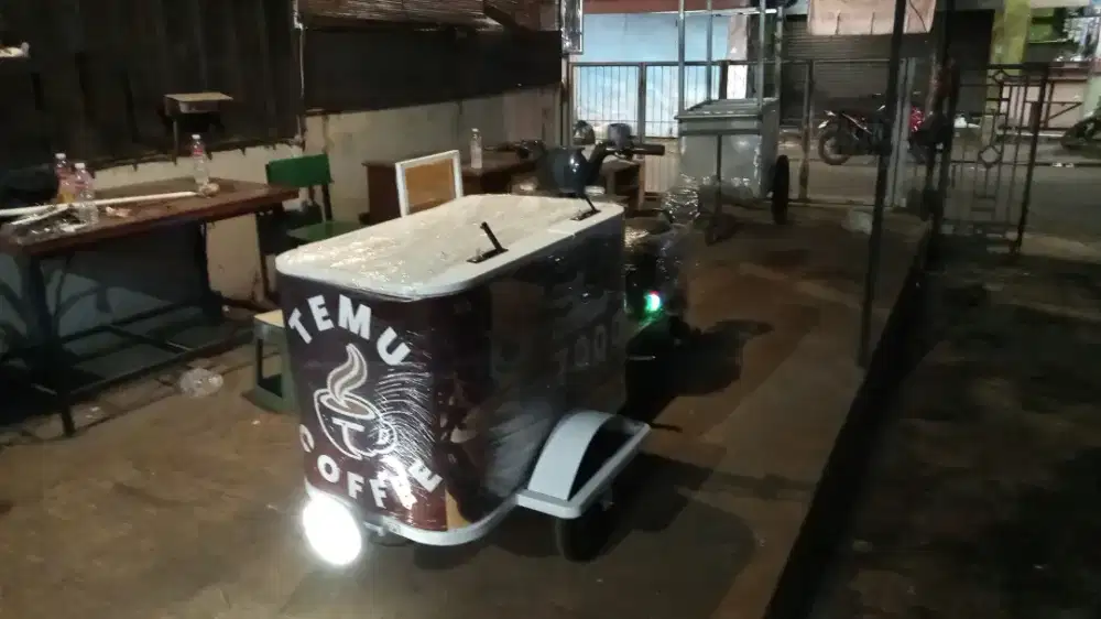 Gerobak kopi sepeda listrik