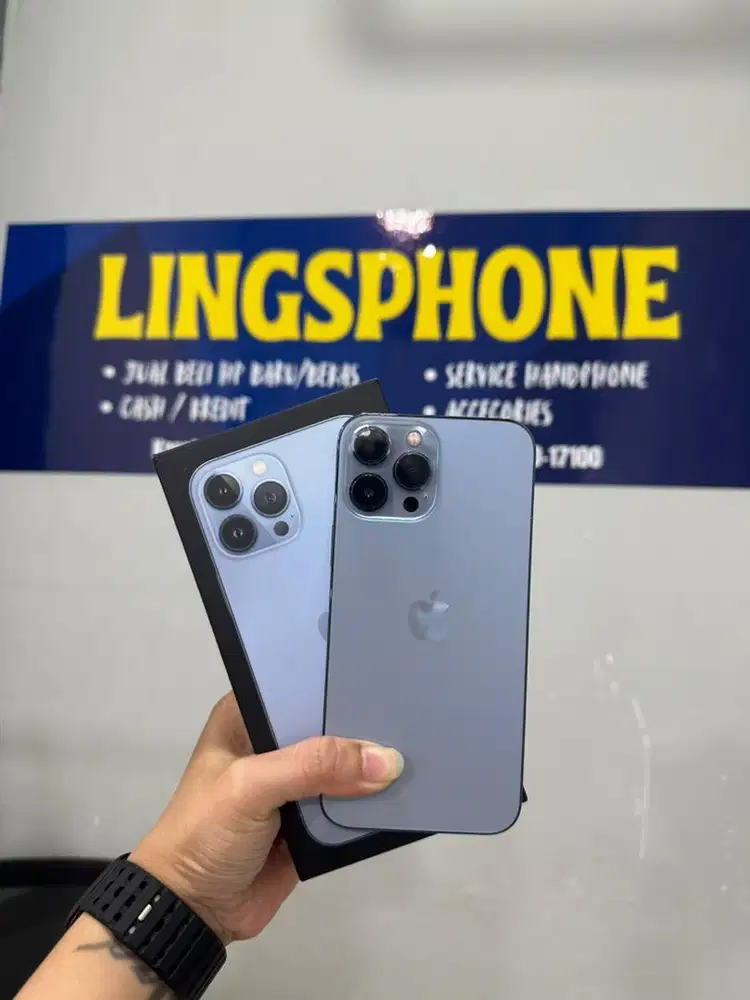 Iphone 13 Promax 256gb Siera Blue Regis PERMANEN Lengkap Mulus