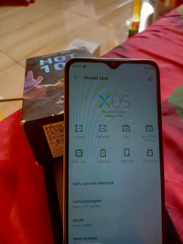 Infinix hot 10s 4/128gb