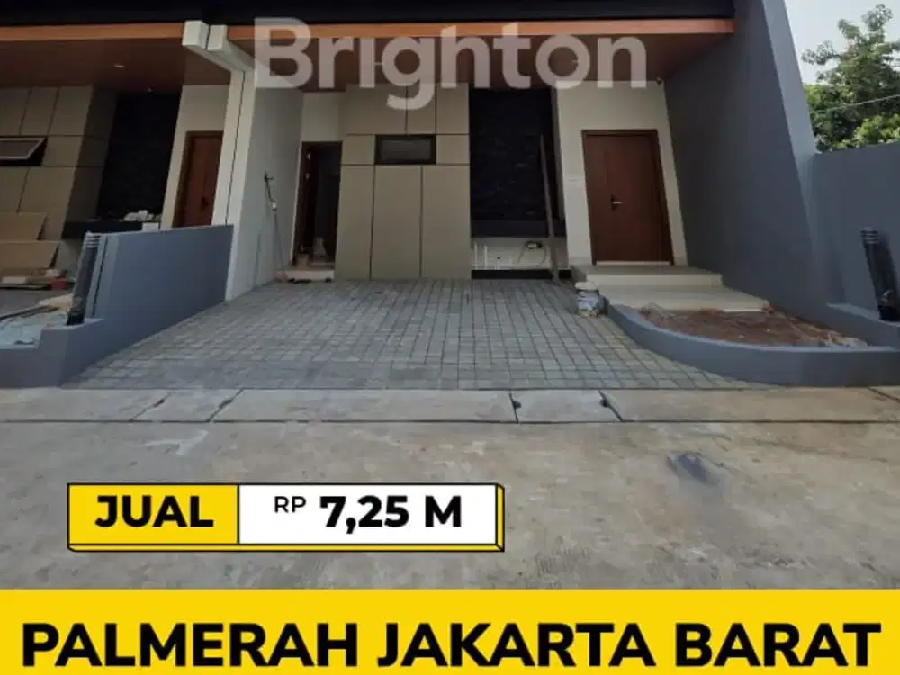 RUMAH BARU 4 LANTAI DENGAN FREE LIFT DI PALMERAH JAKARTA BARAT ADA 8 UNIT START FROM Rp.7,25M SD Rp.7,5M