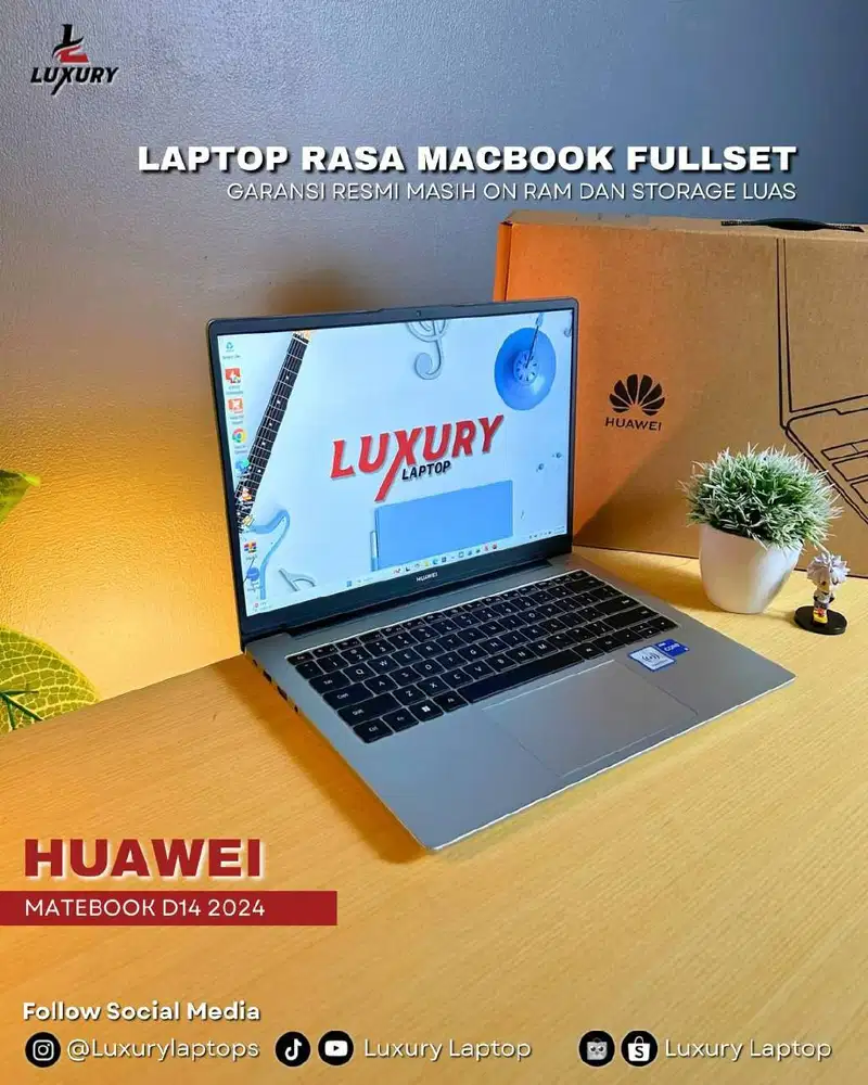 LAPTOP HUAWEI MATEBOOK D14 2024 13TH GEN CORE I5 RAM SSD GARANSI RESMI