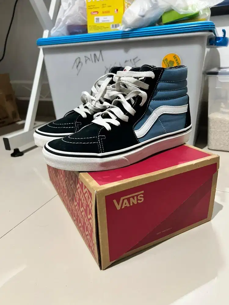 Vans Sk8-Hi Navy Original | Size 40.5 / US 8 | Box