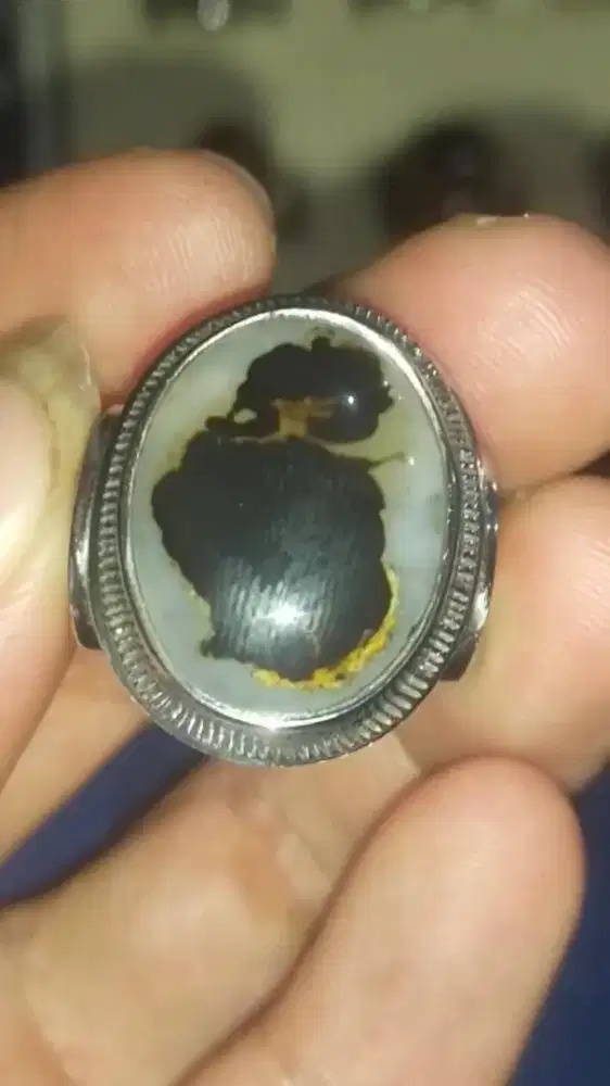 Batu akik Yaman daudi pamor semar