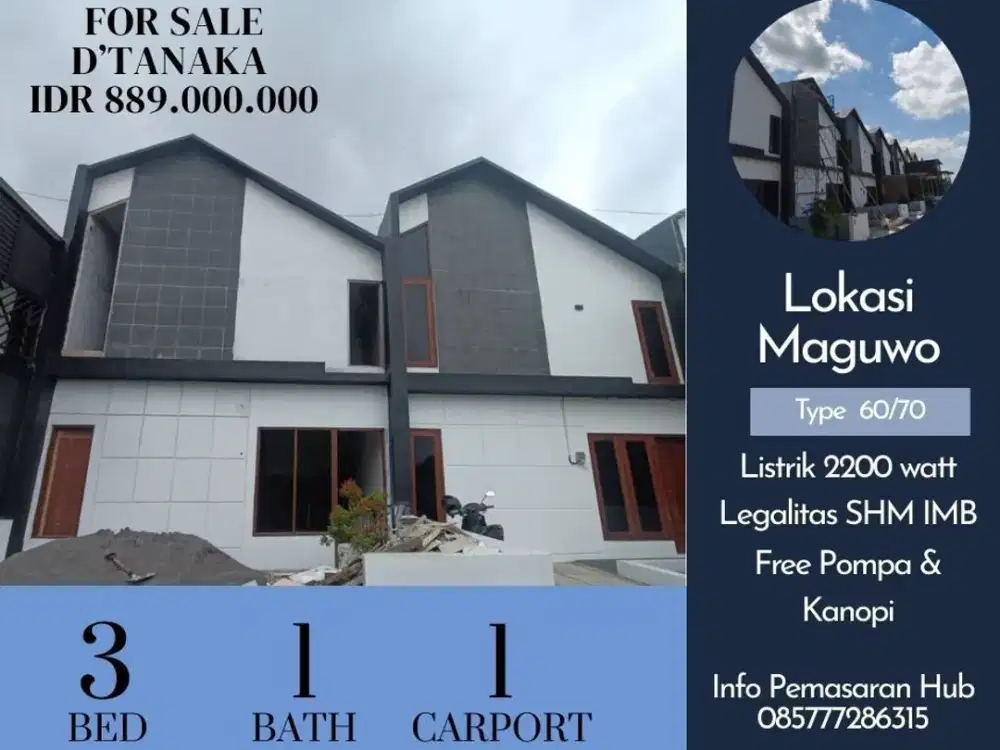 Jual Hunian Lokasi Strategis Maguwo Yogyakarta