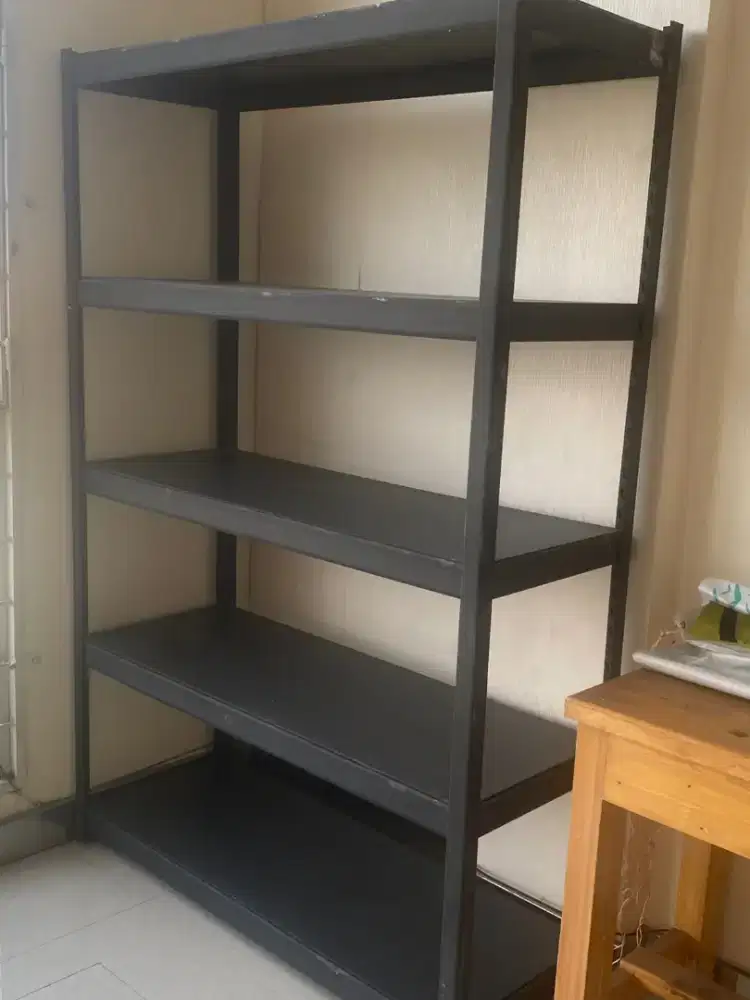 RAK BESI 5 SUSUN WARNA HITAM