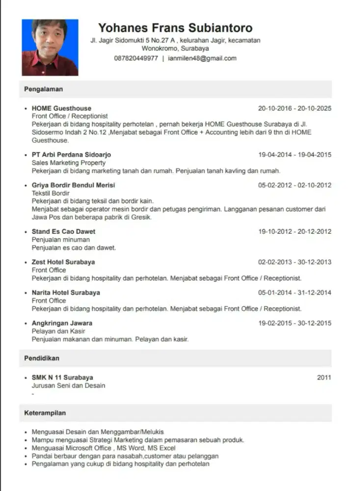 sedang mencari pekerjaan