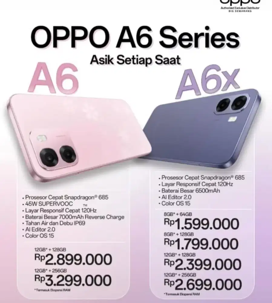 OPPO A6 SERIES  ( HARGA MURAH ,SPEK GAK MURAHAN)