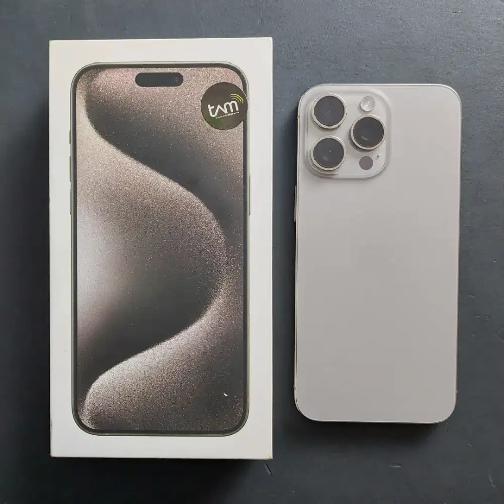 IPHONE 15 PRO MAX 256GB NATURAL TITANIUM EX GARANSI RESMI