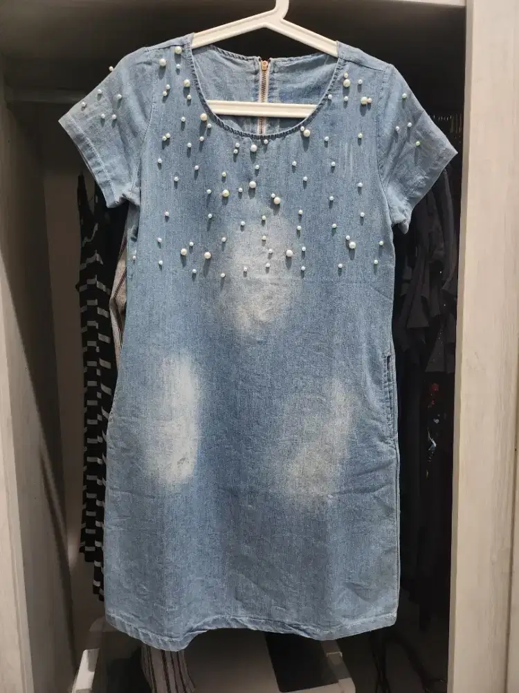 Dress denim wanita