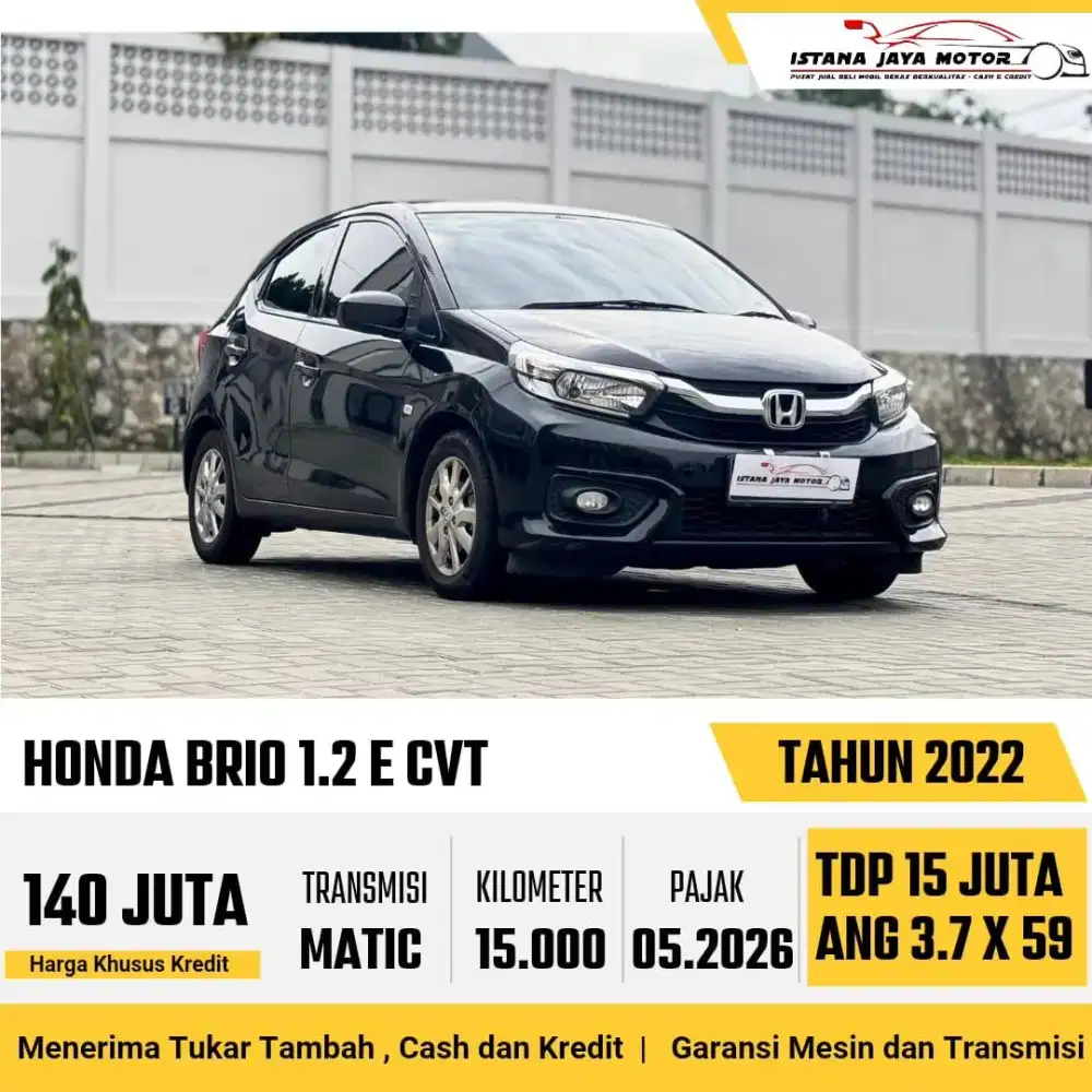 Honda Brio E CVT AT th 2022 #istana jaya motor