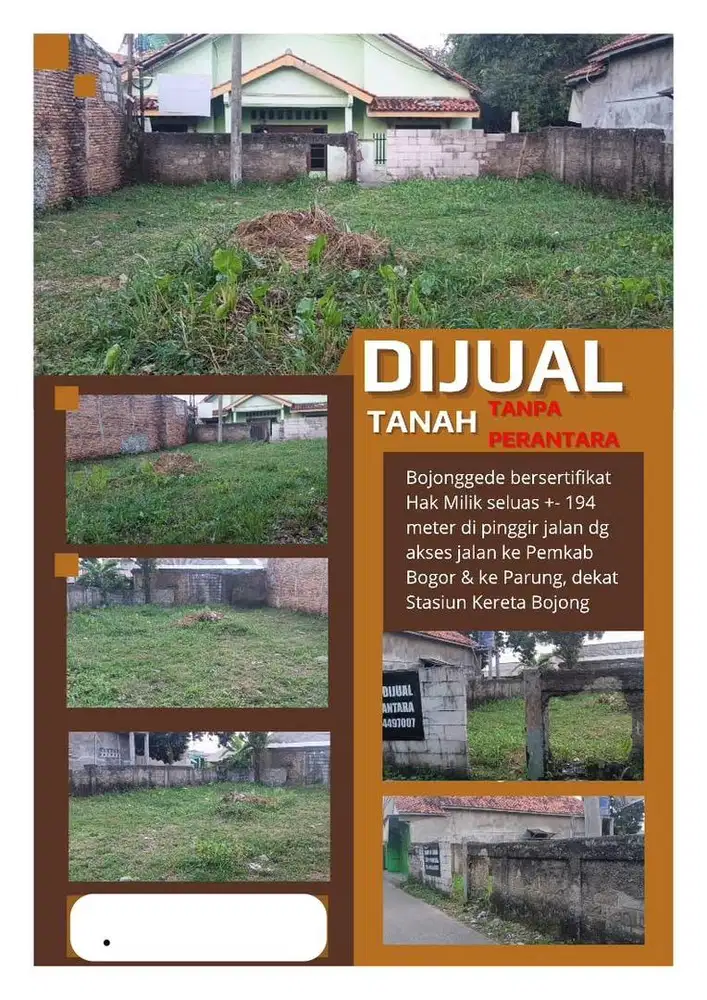 Dijual tanah investasi bojong gede