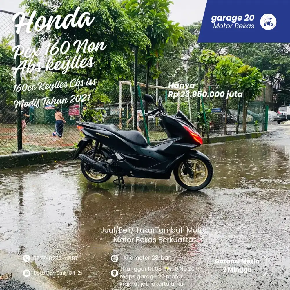 Honda PCX 160cc Keylles Cbs iss Esp Tahun 2021 Pajak Off