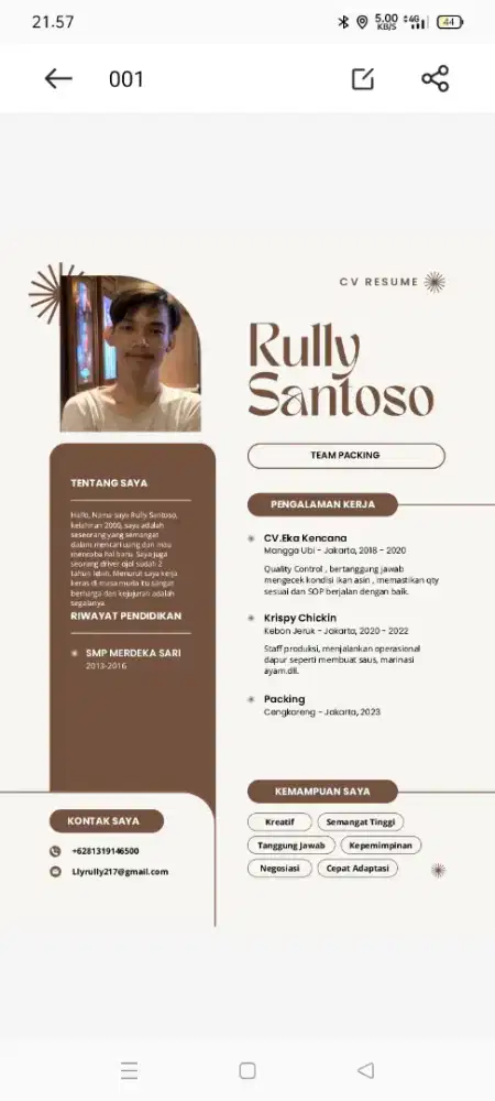 Butuh kerjaan dimana aja