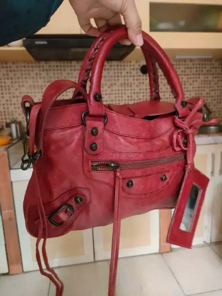 Preloved tas selempang wanita, kulit mantul, ala² BalenCity