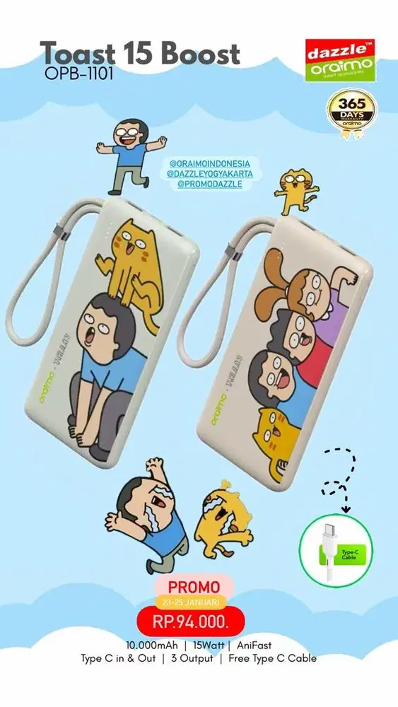 Powerbank Oraimo x Tahilalats OPB-1101