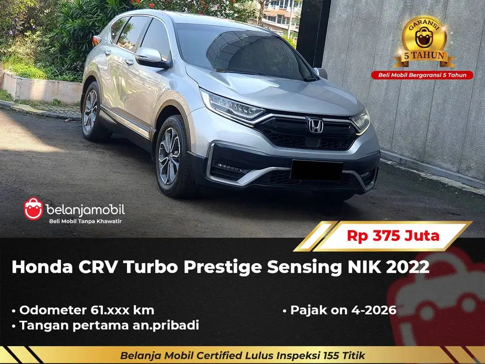 [ GARANSI 5TH ] Honda CRV CR-V CR V Turbo Prestige Sensing 2022/2023