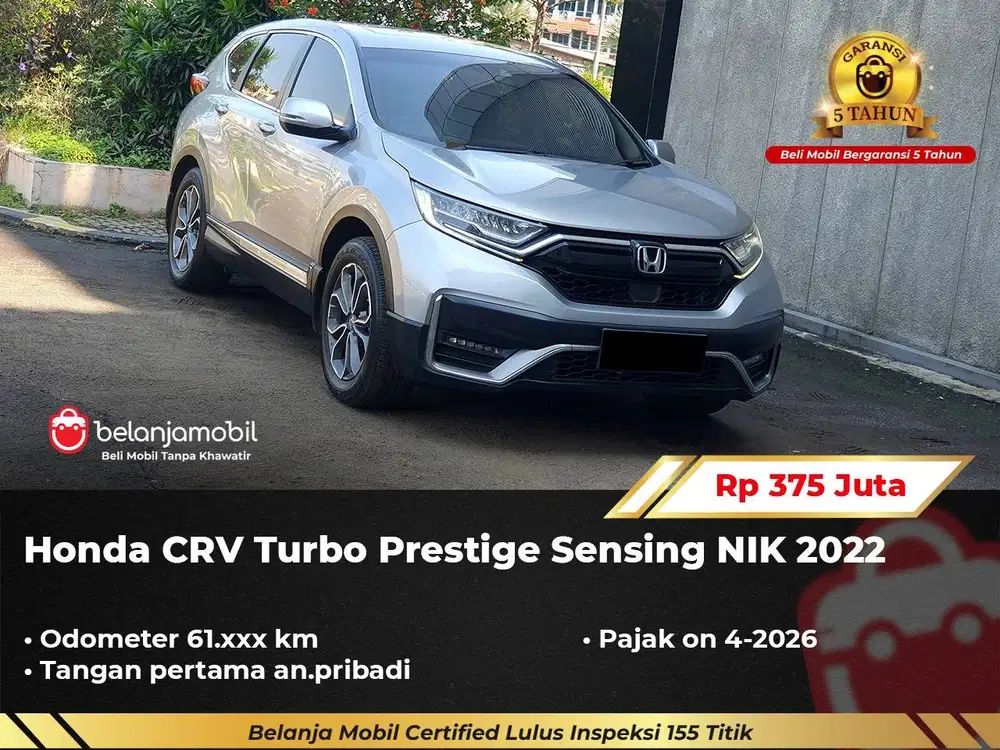 [ GARANSI 5TH ] Honda CRV CR-V CR V Turbo Prestige Sensing 2022/2023