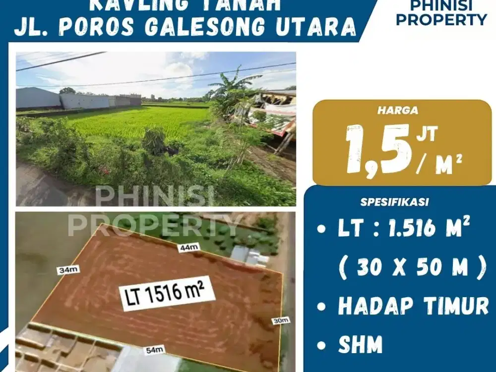 Dijual Kavling Tanah Strategis di Jl. Poros Galesong Utara