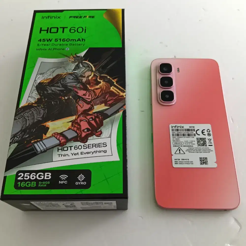 Infinix Hot 60i ram 16gb (8+8) memori 256gb garansi resmi
