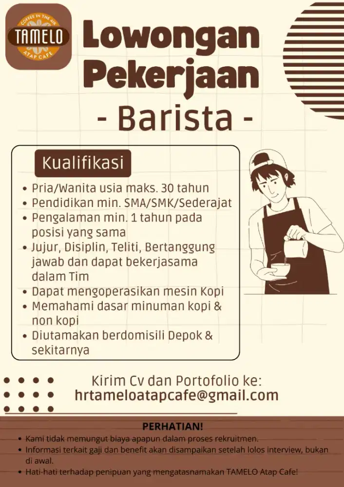 Lowongan Kerja Barista