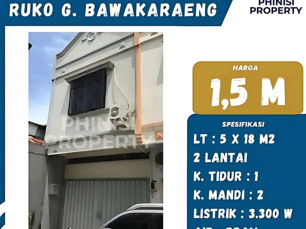 Dijual Ruko Strategis di G. Bawakaraeng