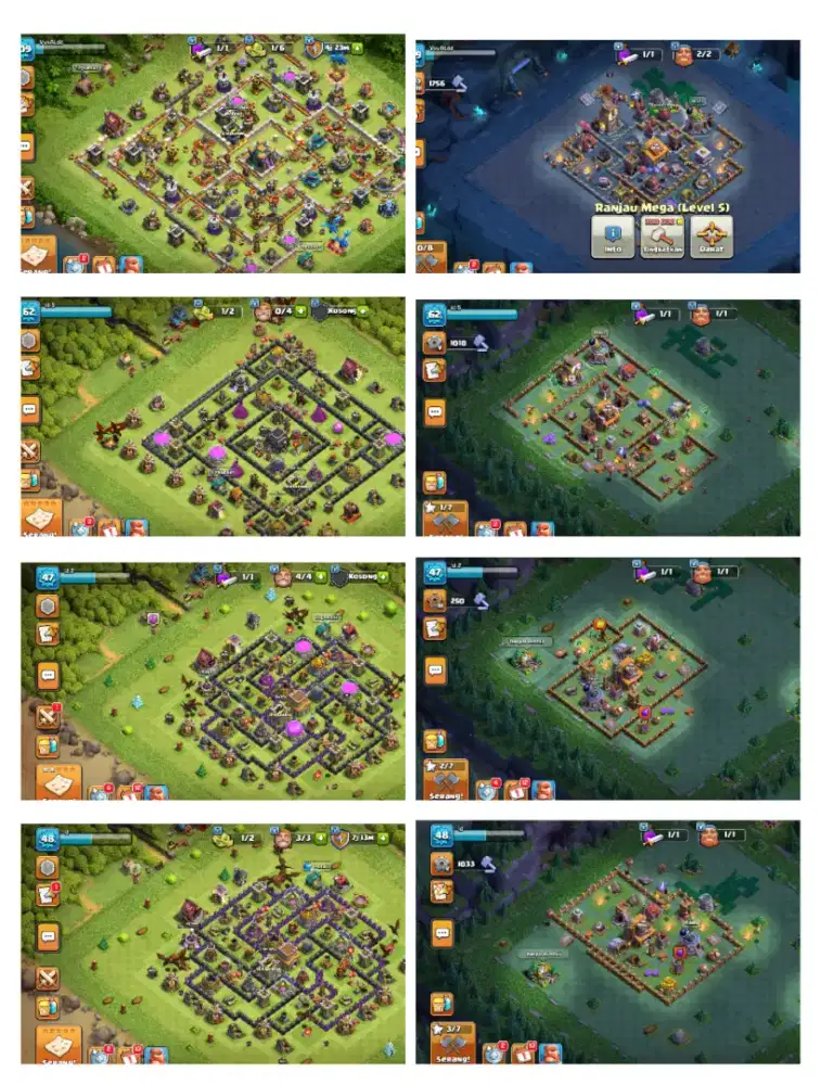 Jual akun coc th 14,9,8,8