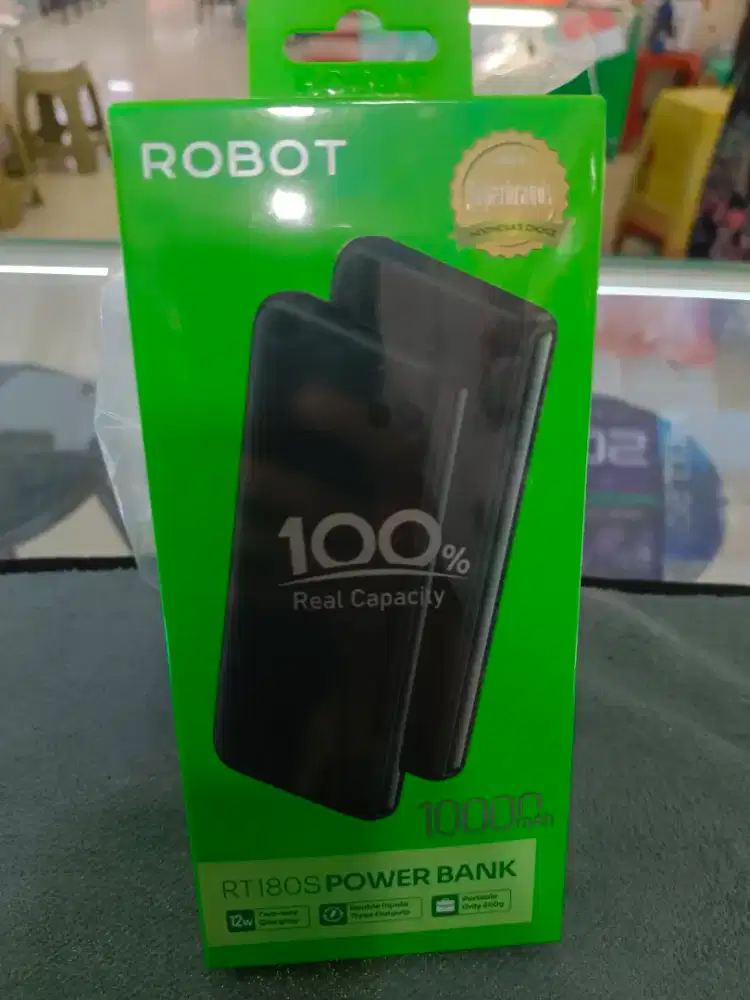 Jual power Bank baru handphone Robot Rt.102s.capasitas10rb mah real
