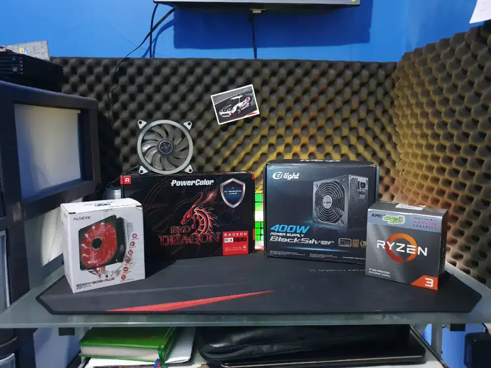 Jual Ryzen 3 3200G, RX 570, PSU 400W, Cooler Alseye, Gratis 1 Fan RGB