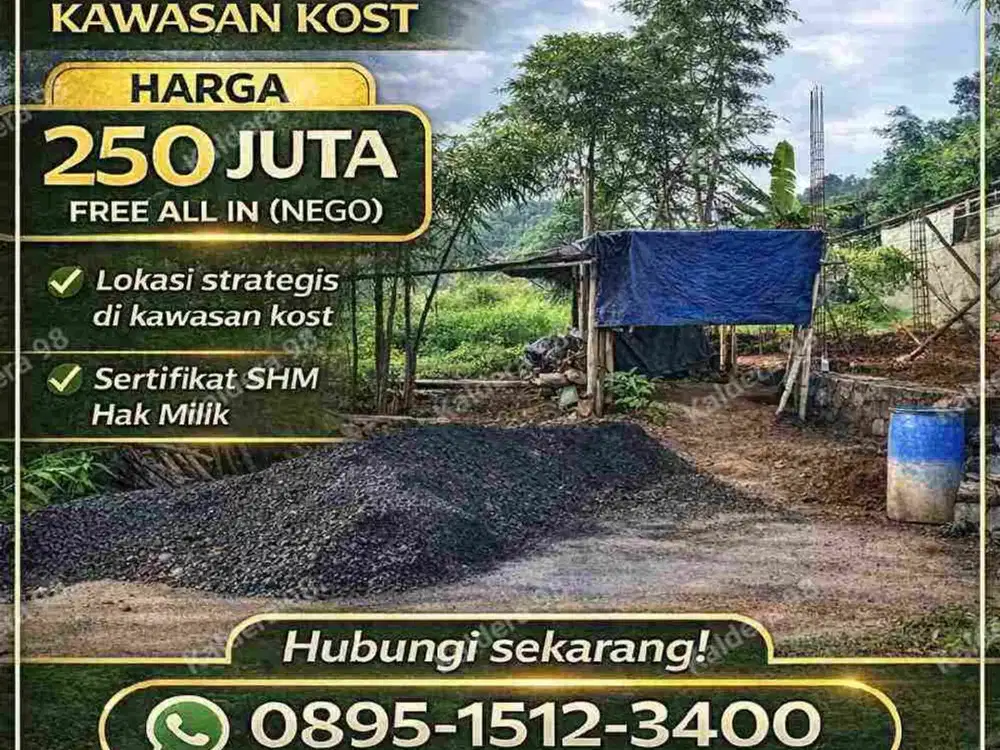 DIJUAL TANAH SHM READY PATEMON DEKAT UNNES KAWASAN KOST HANYA 250 JT Free all in