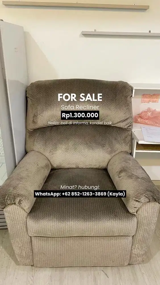 PRELOVED - SOFA RECLINER