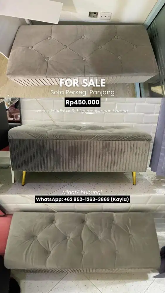 PRELOVED - SOFA PERSEGI PANJANG