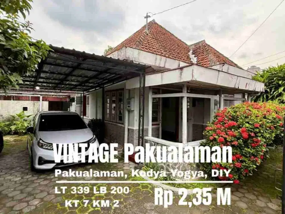 Rumah Vintage Termurah Nempel Istana Pakualaman jogja