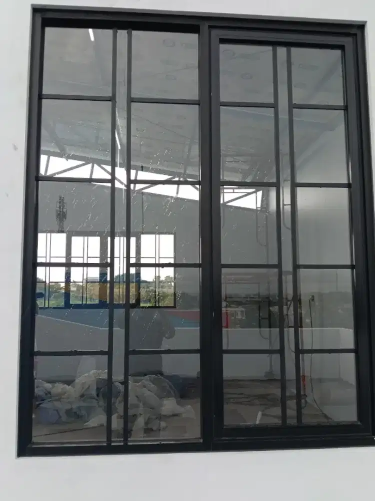 Kusen pintu jendela partisi aluminium & glass