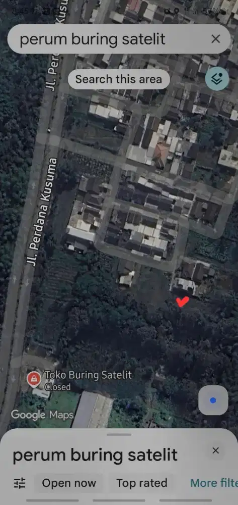 Dijual tanah di dekat jalan kembar Buring Satelit