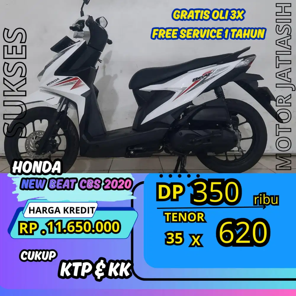 PROMO DP MURAH HONDA NEW BEAT CBS 2020 DP 350 RIBU BISA CASH/KREDIT
