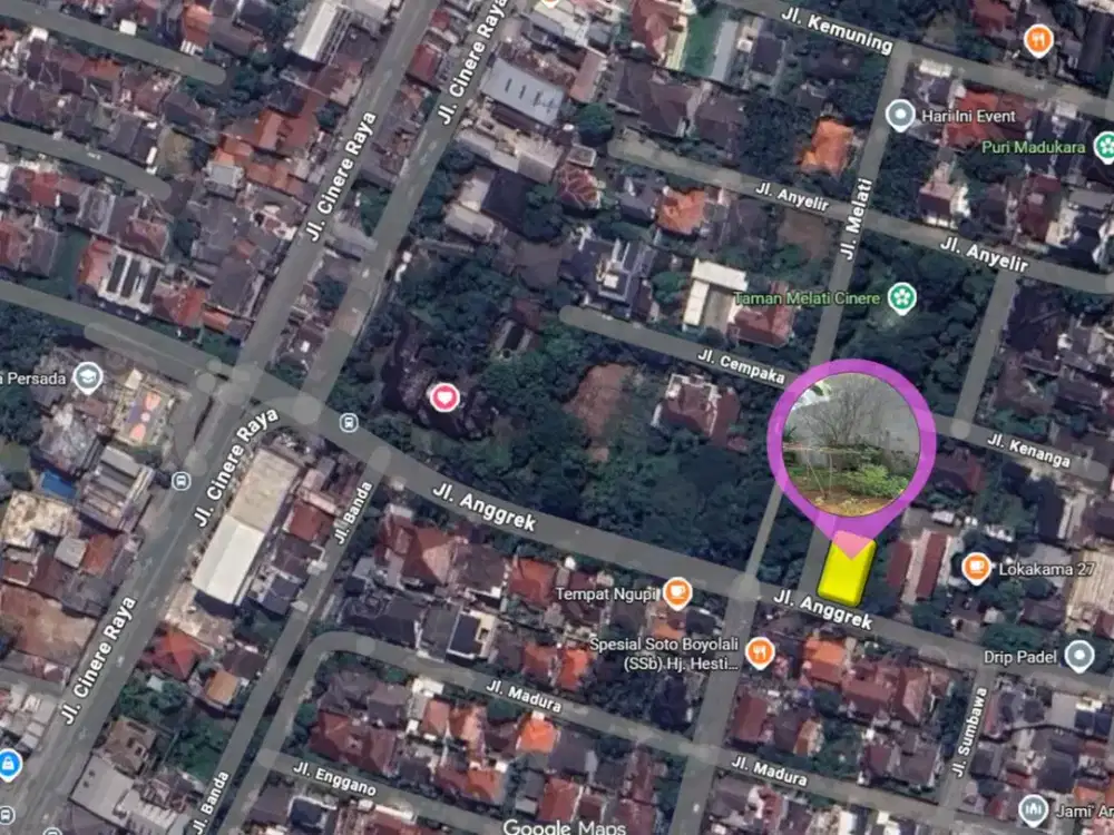 DI JUAL TANAH KAV CINERE 1080m