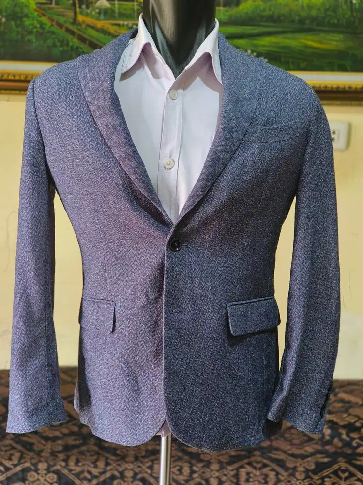 JAS BLAZER BIRU CASUAL SIAP PAKAI UKURAN M CREMIEUX