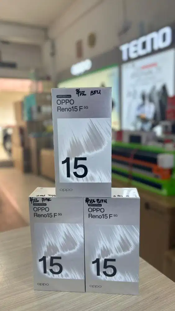 OPPO RENO 15F 5G 8+8/256 GB GARANSI RESMI OPPO READY WANDICELL