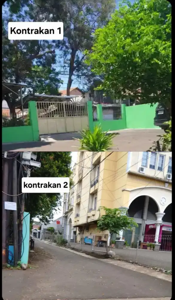 Kontrakan di 2 lokasi : (Lokasi 1) Jl Pringgodani; (Lokasi 2) Antasari