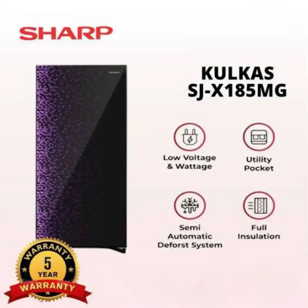 Kulkas 1 Pintu Sharp SJX 185 MG GB  166 L 