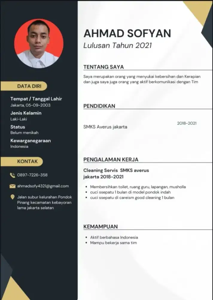 Saya mau kerja jadi cleaning service atau art rumah