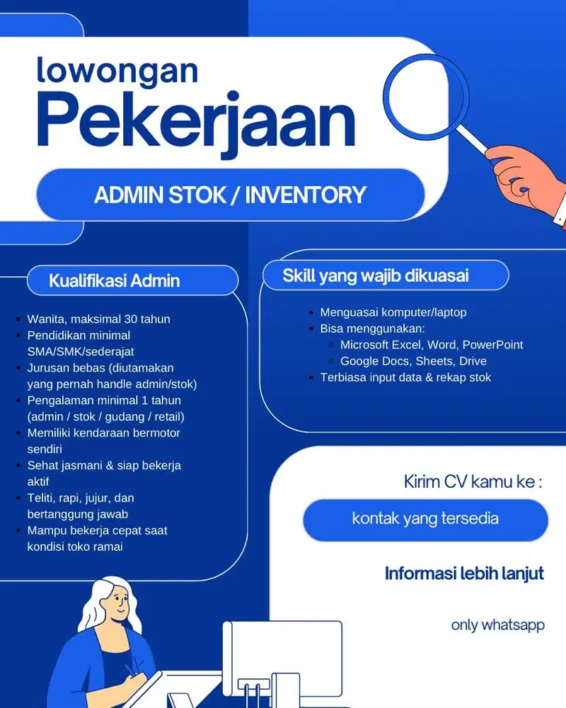 LOWONGAN KERJA – ADMIN STOK / INVENTORY