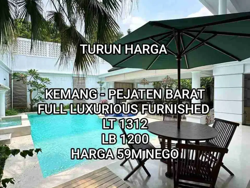 Rumah Mewah Private Pool siap Huni Kemang Pejaten Barat Jaksel