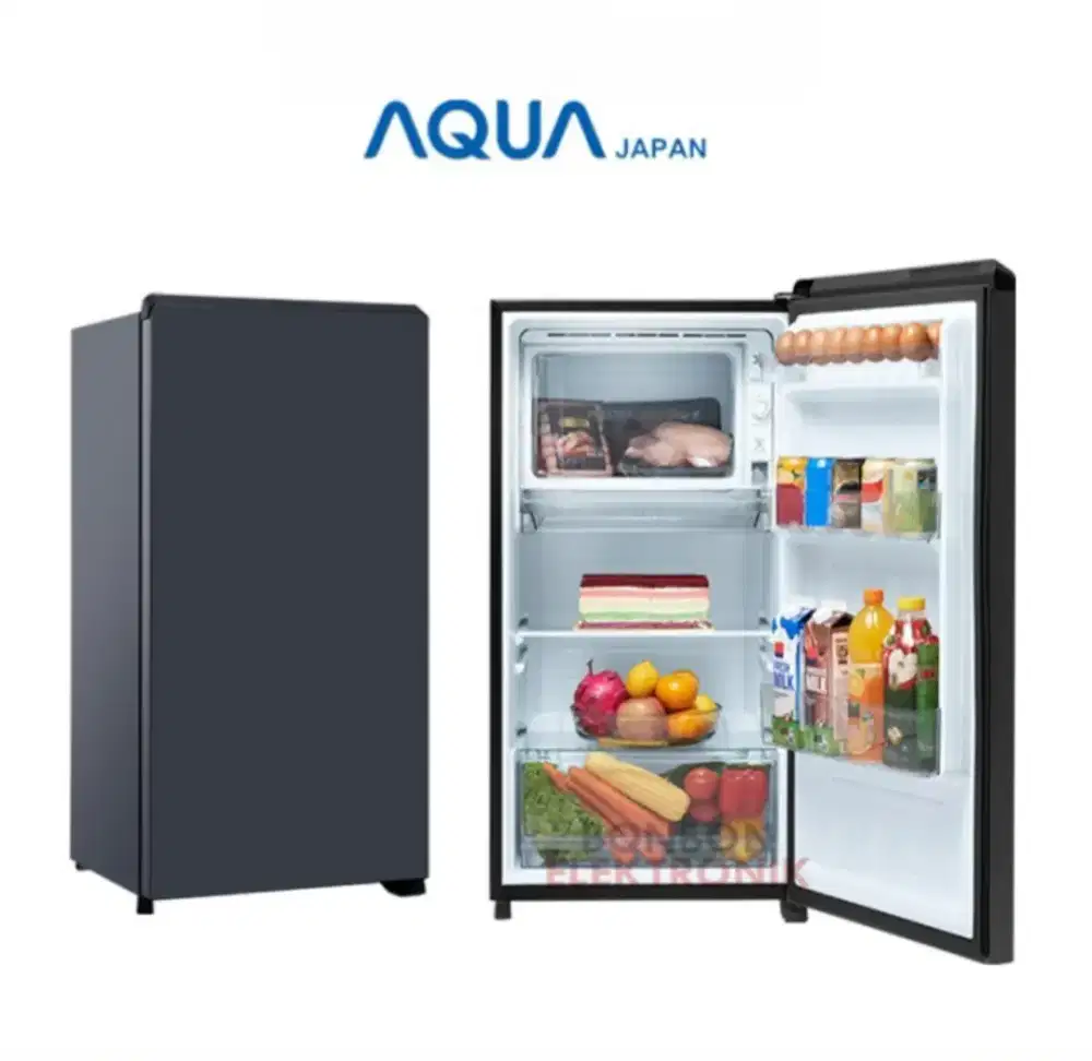 Kulkas AQUA 1 Pintu 145 Liter Dark Silver AQR-D185-MDS