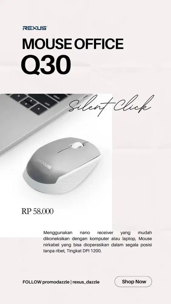 Mouse wireless rexus Q30