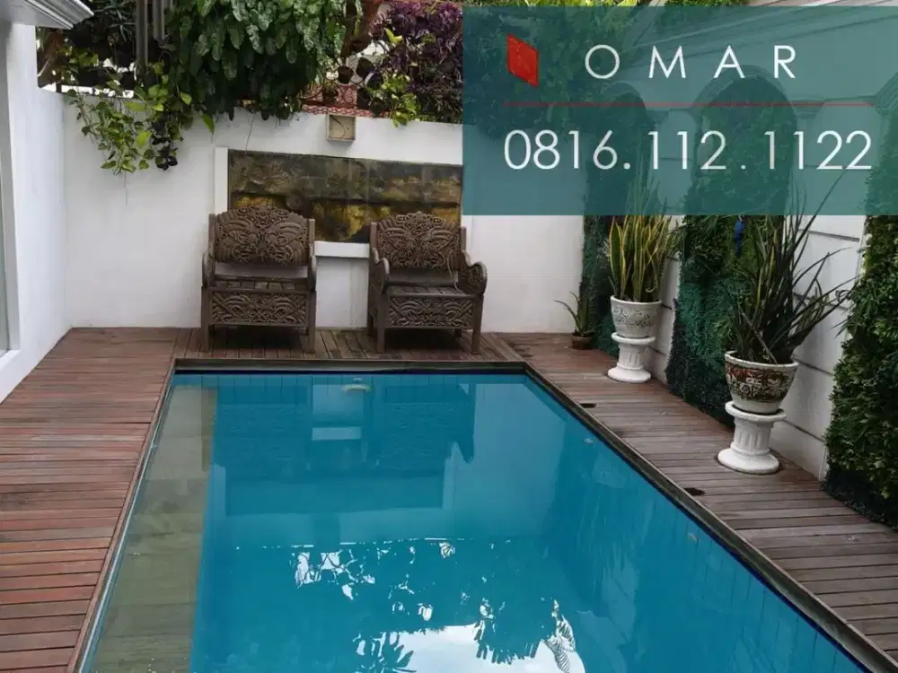 dengan kolam renang di cluster bintaro jaya rumah cantik siap huni cikini river park bintaro menteng