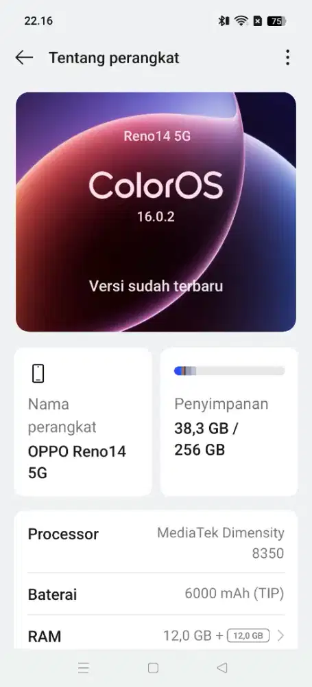 Oppo reno 14 5G 12/256