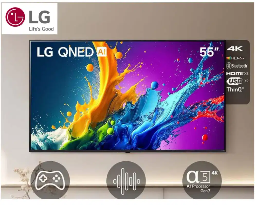 TV QNED MinI LED 55 4K Smart TV 55QNED80TSA Nanocell +QuantumDot Dolby