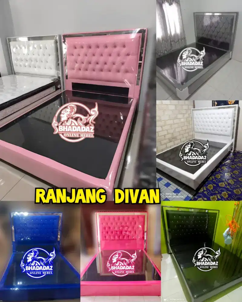 Ranjang Divan Lis kaca