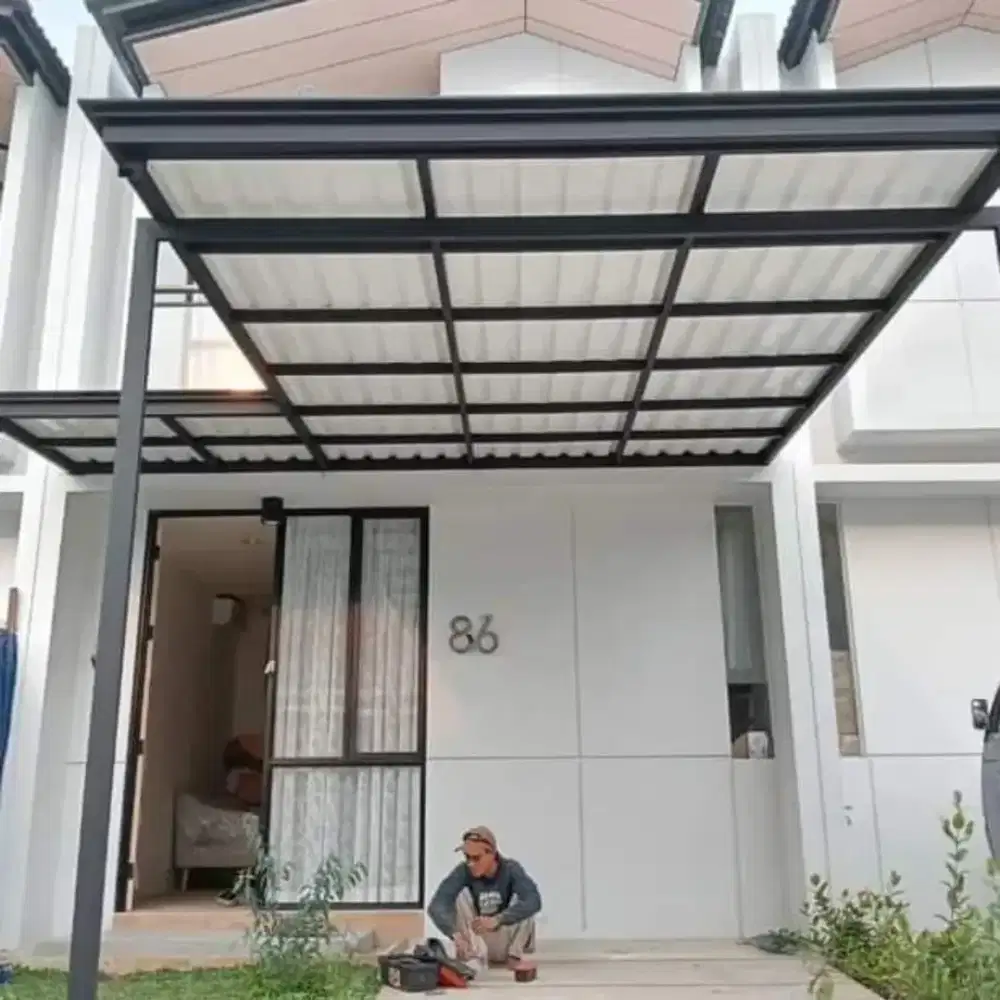 Kanopi besi holo galpanis